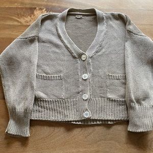 Babaà no16 cotton cardigan in Clay pot